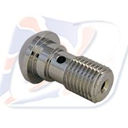3/8" UNF DOMED SINGLE BANJO BOLT CHROME