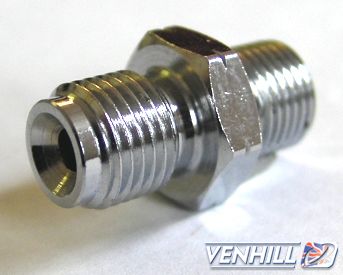 M10x1 MALE CONCAVE ADAPTOR, CHROME