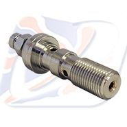 M10X1.00 DOUBLE BLEED BANJO BOLT, CHROME