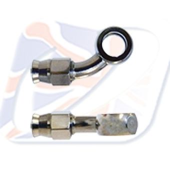 45° SIDE BEND BANJO, CHROME
