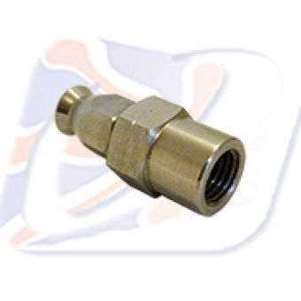 10x1.25 FEMALE HOSE END S/S - CONCAVE