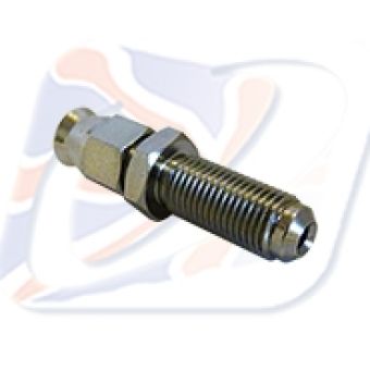 3/8 UNF MALE BULKHEAD FTG CHROME CONVEX