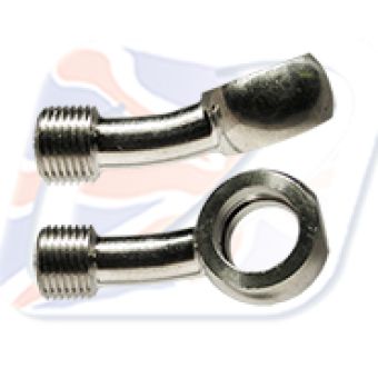 M10 BANJO, 20° UP + 20° RIGHT, STAINLESS