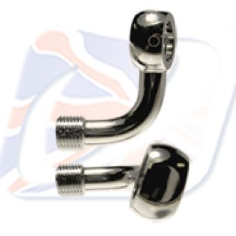 M10 BANJO 90° + 20° LEFT BEND, STAINLESS