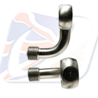 M10 90° LONG NECK BANJO, STAINLESS