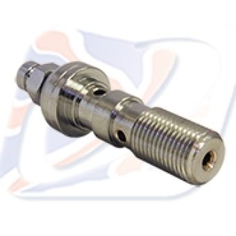 M10X1.00 DOUBLE BLEED BANJO BOLT, CHROME