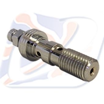 M10X1.25 DOUBLE BLEED BANJO BOLT, CHROME