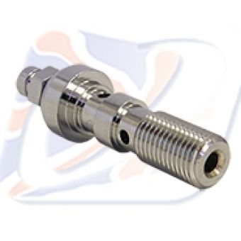 DOMED DOUBLE BLEED BANJO BOLT- 3/8 UNF