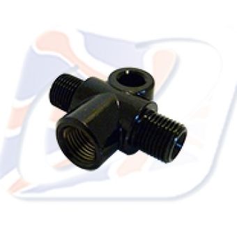 FEMALE T PIECE M10x1 CONVEX SEAT BLACK