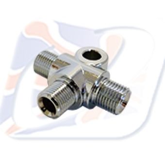 1/8th BSP 'T' PIECE - M6 MOUNTING HOLE