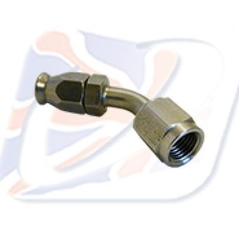 -3 HOSE END 45DEG SWIVEL JOINT STAINLESS