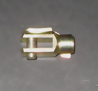 SHORT CLEVIS WITH 6mm PIN. M6x1.0 THREAD